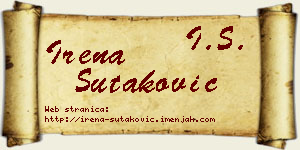 Irena Šutaković vizit kartica